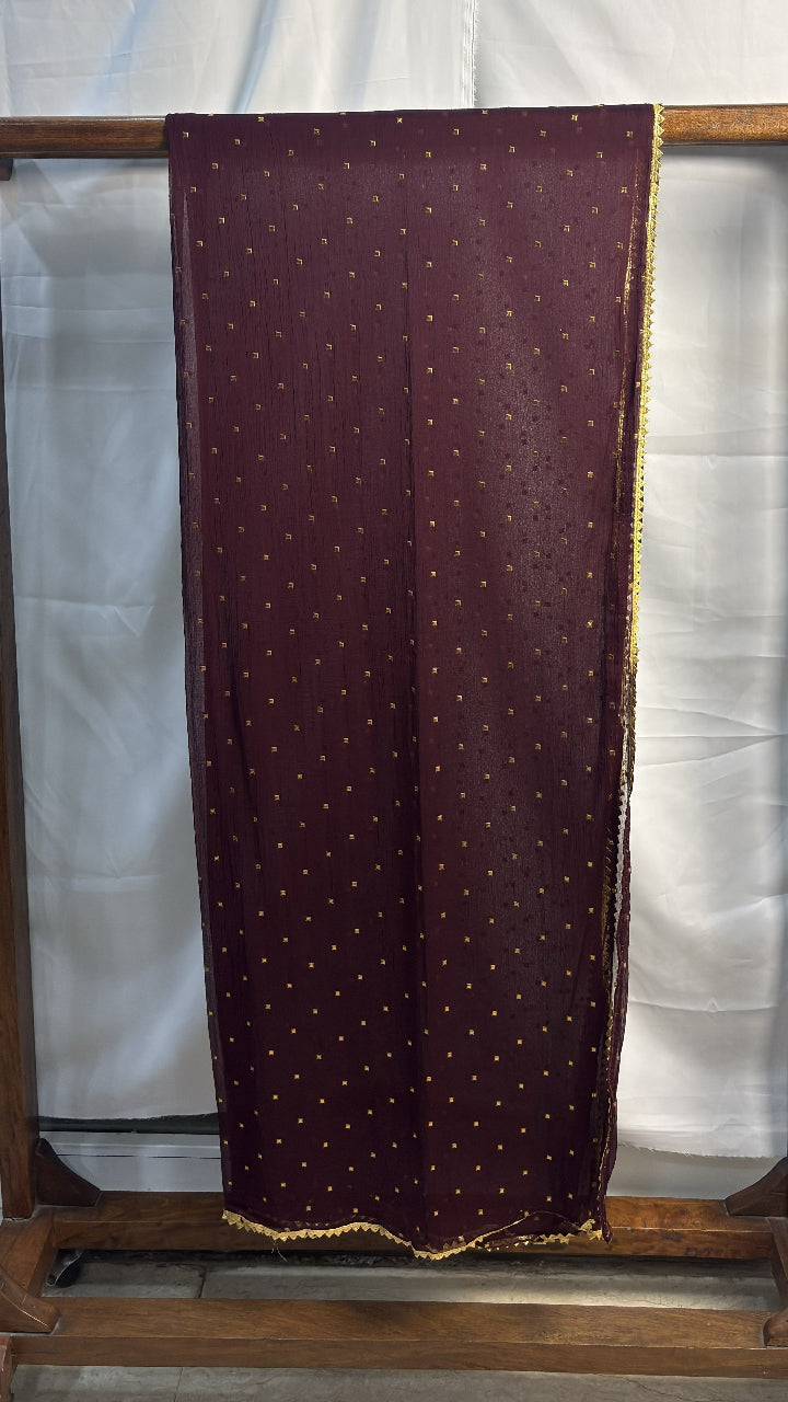 Ruhani Wine Kurta Suit Set
