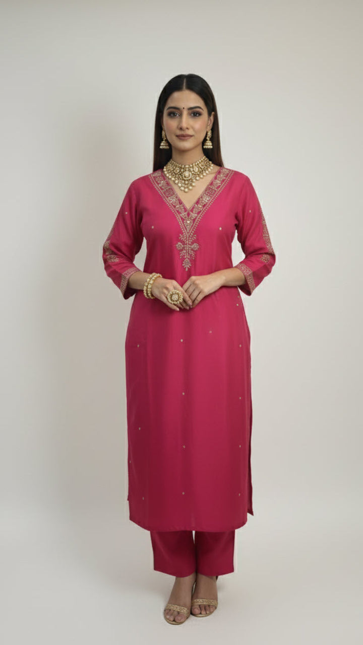 Sinduri Empress Muslin Silk Suit Set