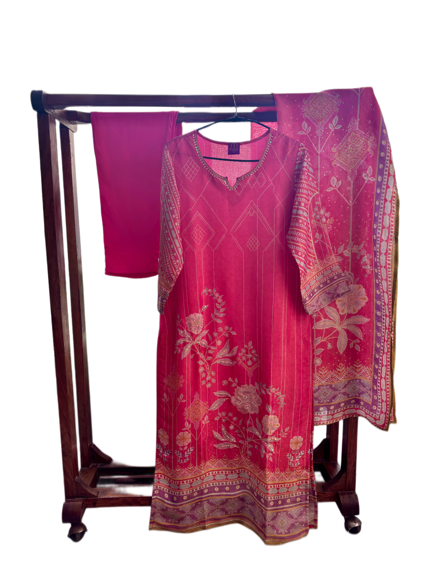 Gulabi Glimmer Tissue Silk Suit Set