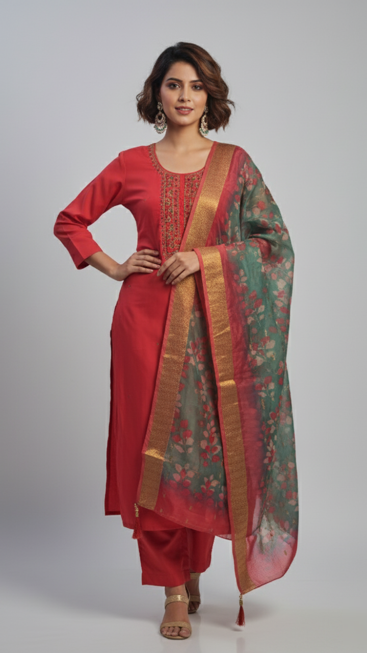 Gulabi Elite Organza Suit Set