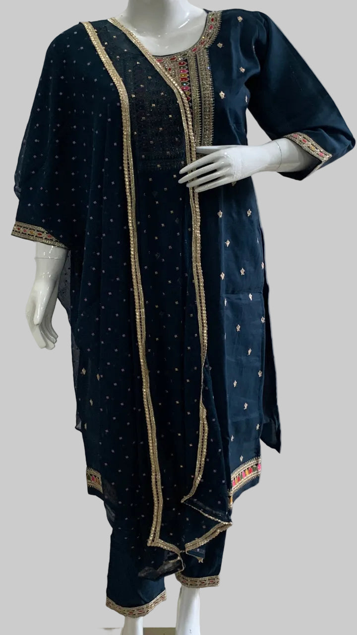 Midnight Meher Kurta Suit Set