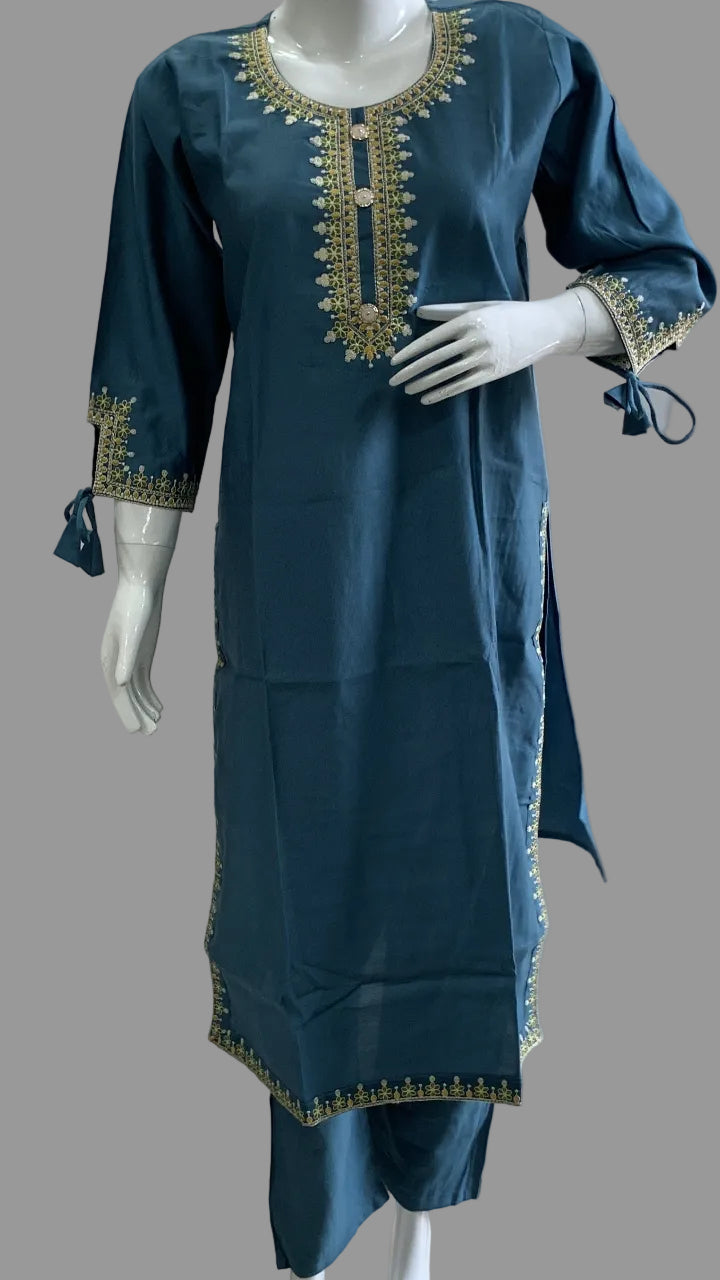 Noor-e-Teal Kurta Suit Set