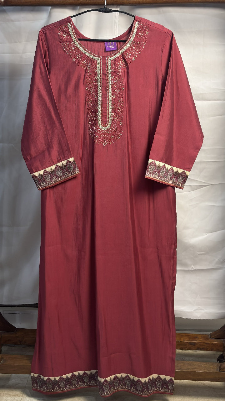 Ruhani Rosewood Kurta Suit Set