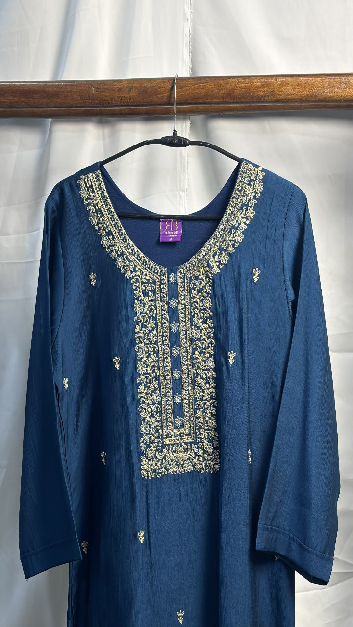 Teal Maharani Kurta Suit Set