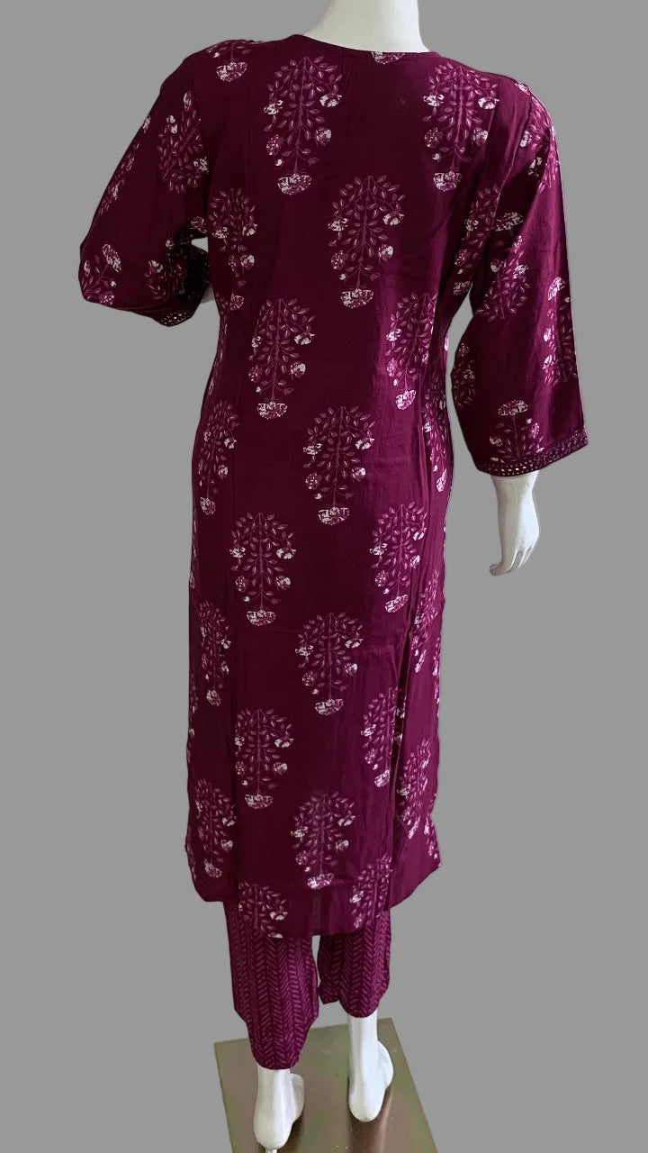 Burgundy Charm Kurta Suit Set