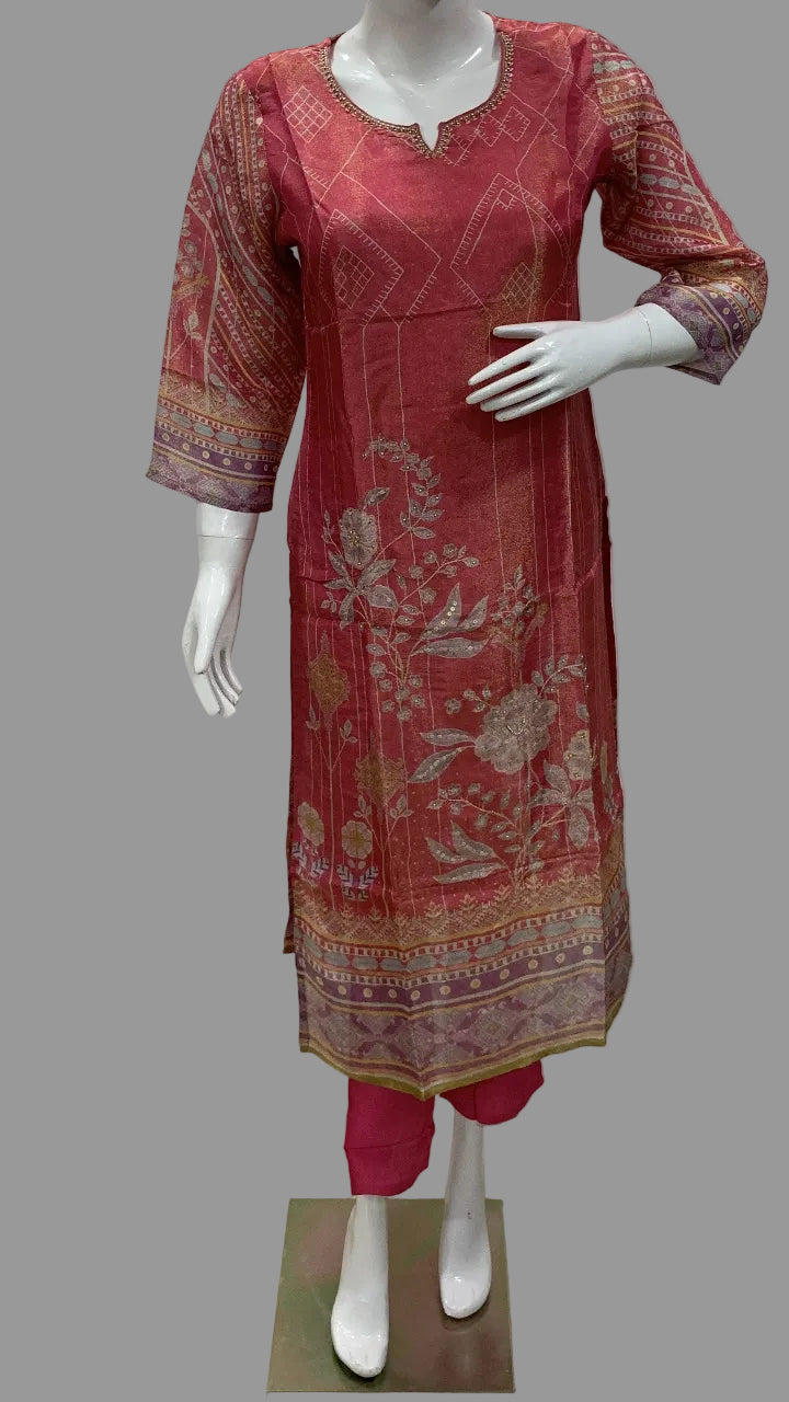 Gulabi Glimmer Kurta Suit Set
