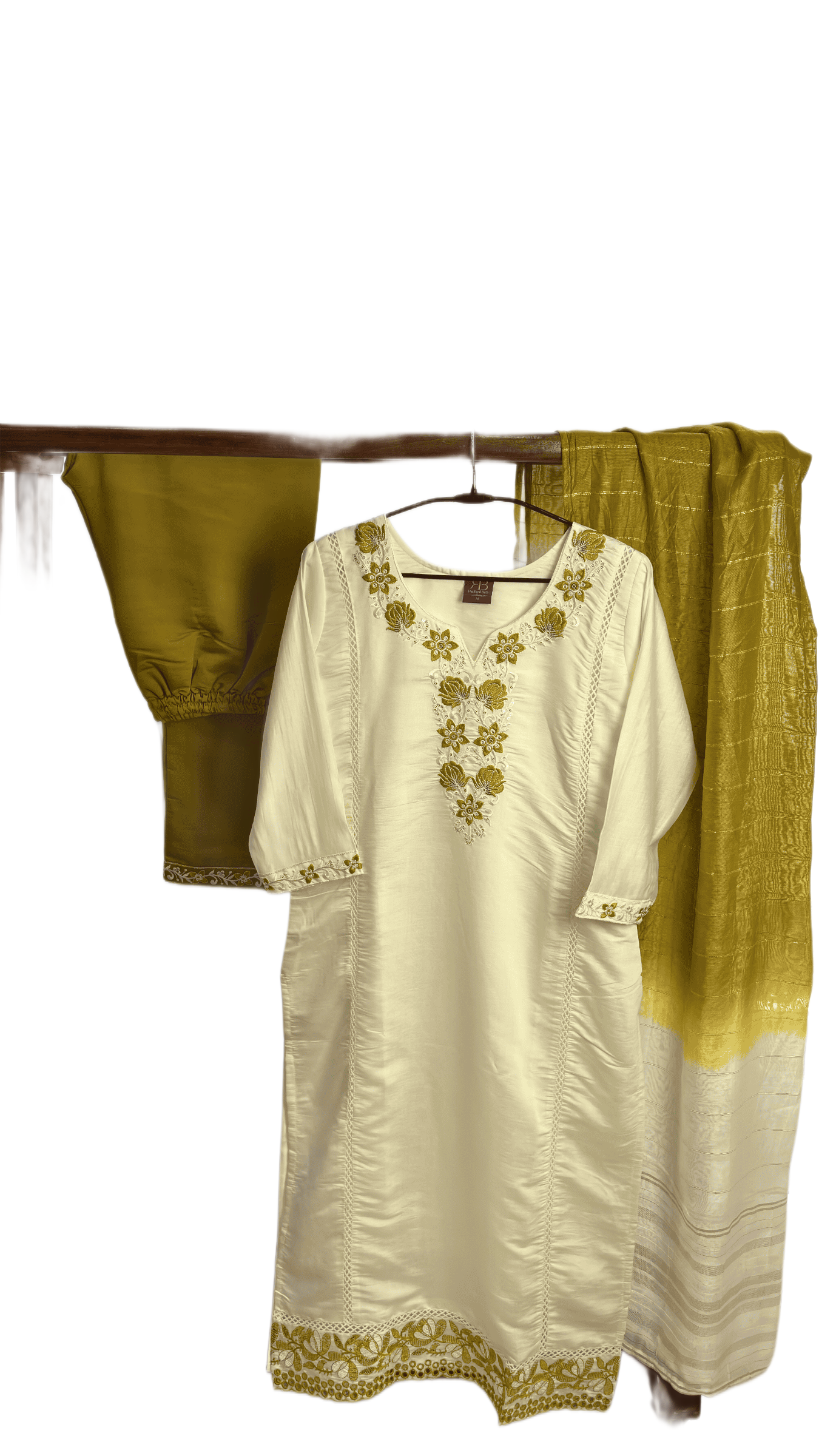 Jaitoon Pearl Muslin Silk Suit Set