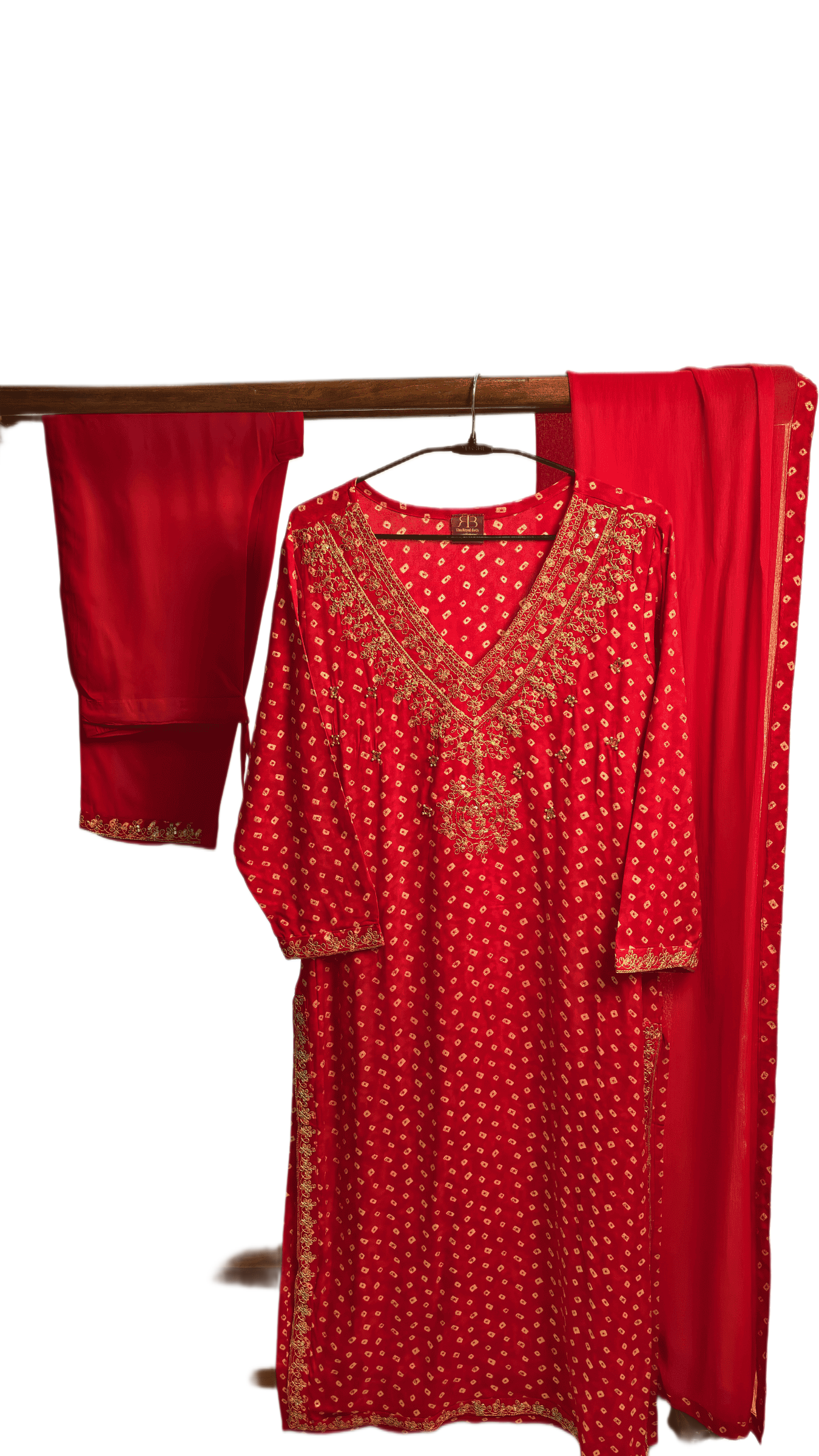 Ruby Empress Rayon Suit Set