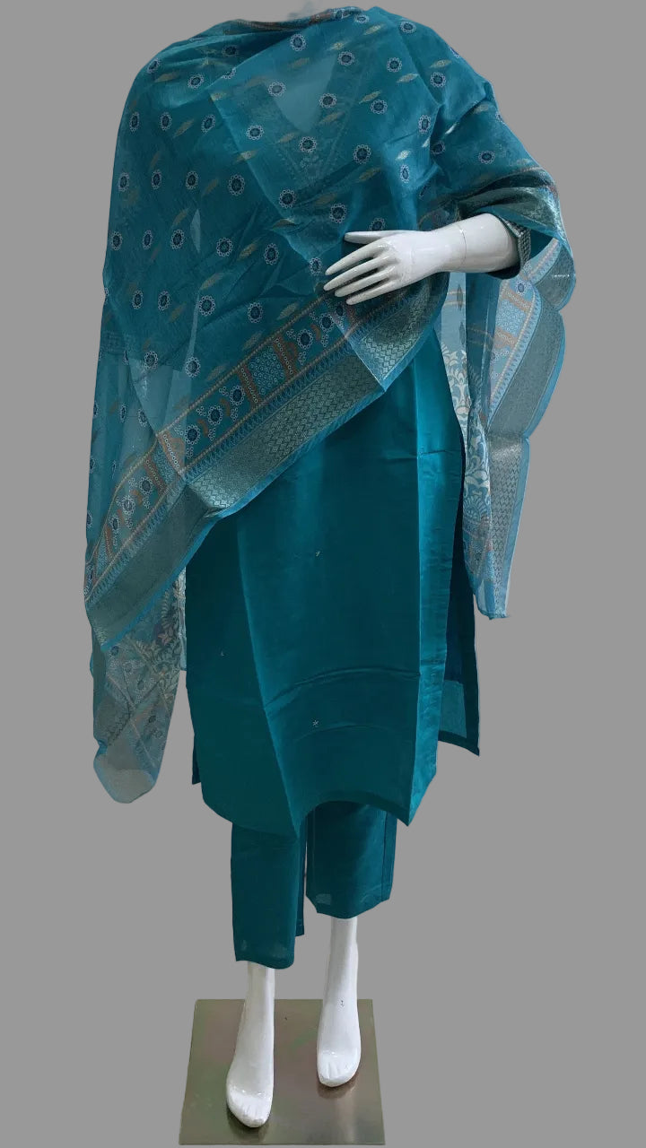 Pankhi Azure Kurta Suit Set