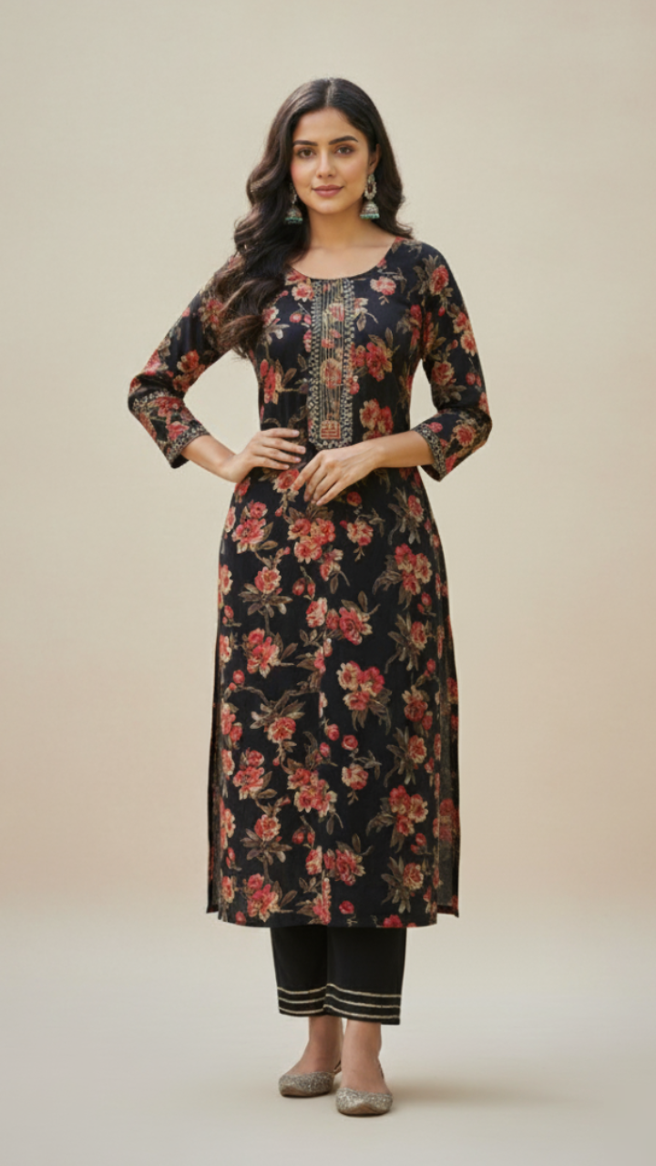 Shyam Regal Rayon Floral Suit Set