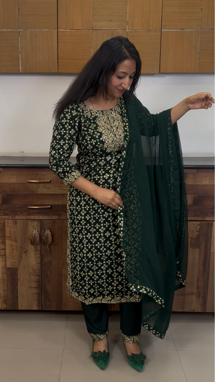 Meher Emerald Kurta Suit Set