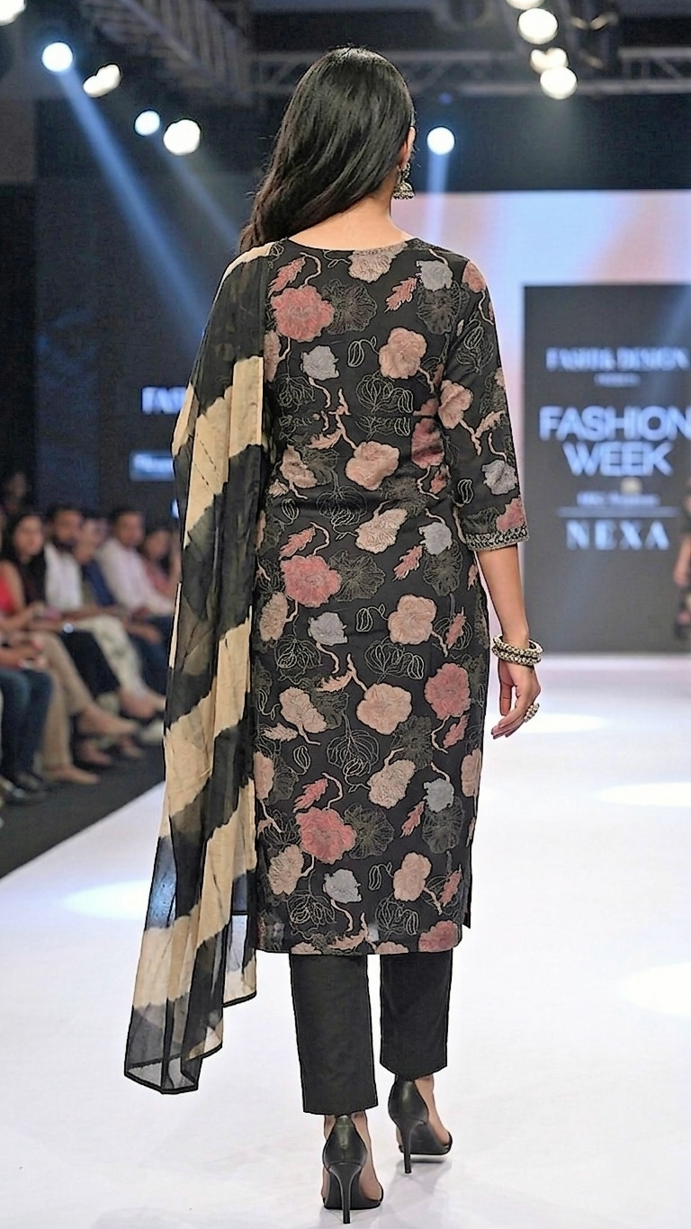 Midnight Motif Kurta Suit Set