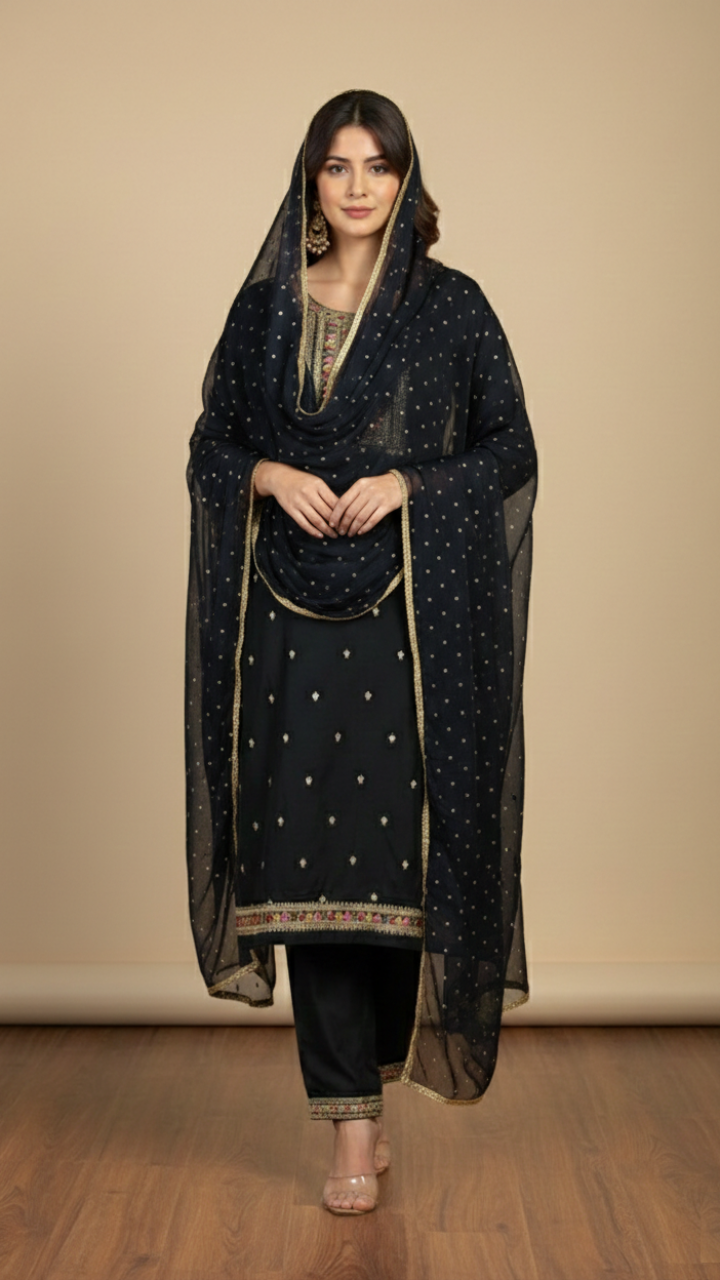 Midnight Meher Kurta Suit Set
