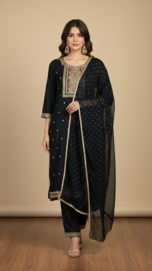 Midnight Meher Kurta Suit Set
