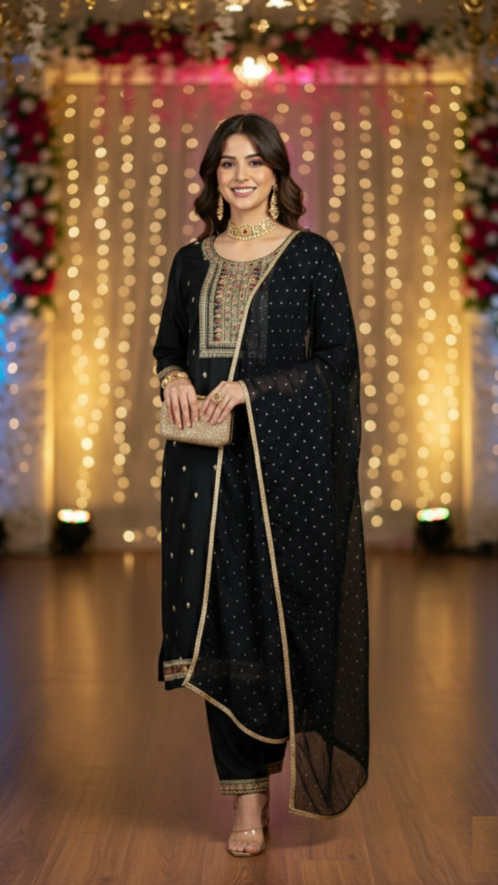 Midnight Meher Kurta Suit Set