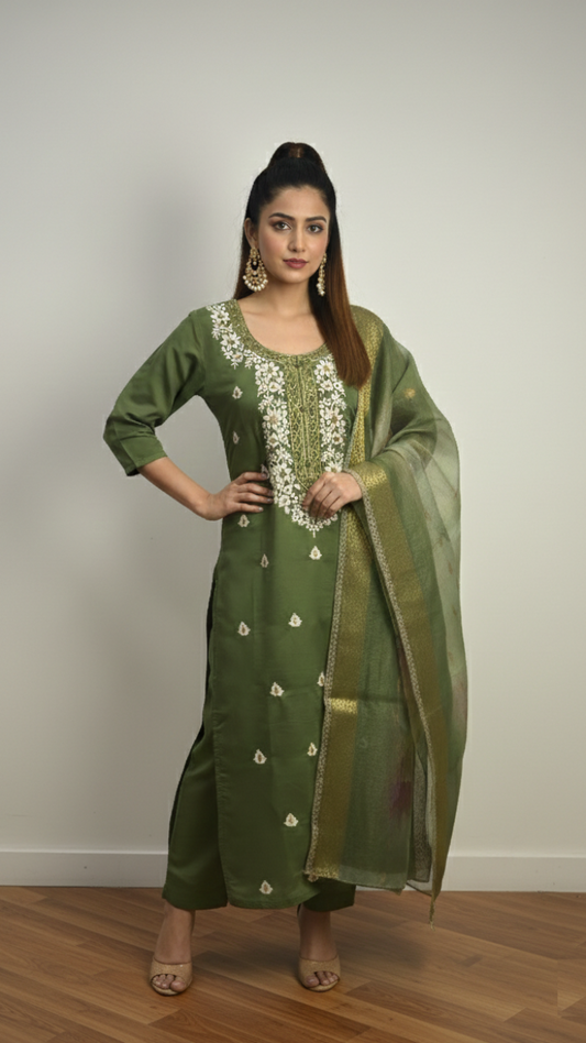 Pista Noor Kurta Suit Set