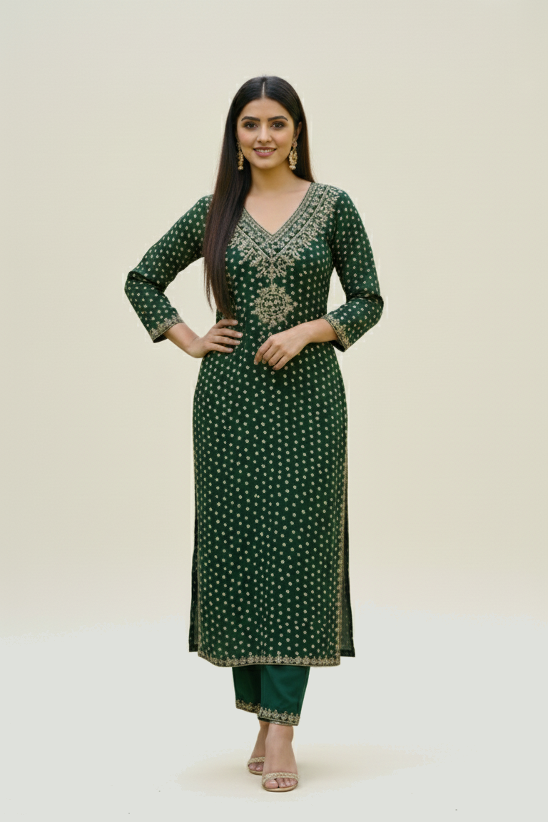Forest Empress Rayon Suit Set