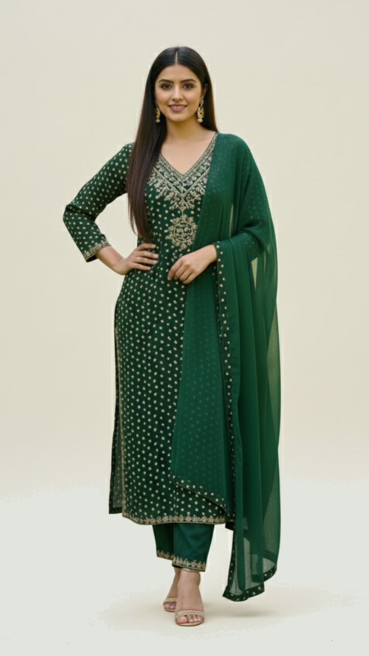 Forest Empress Rayon Suit Set