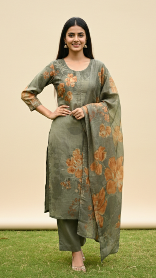 Jaitoon Aura Tissue Silk Suit Set