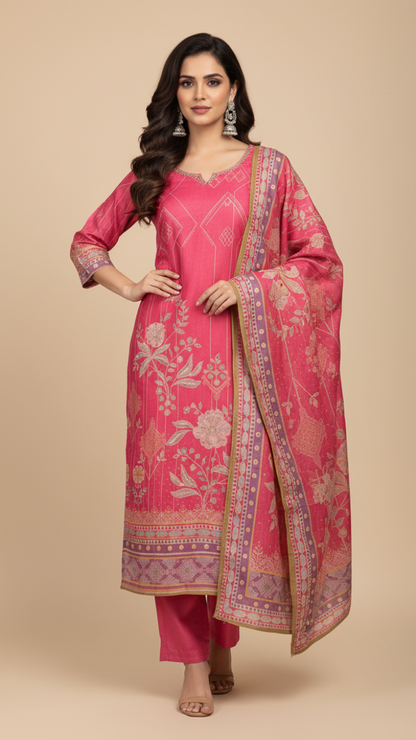 Gulabi Glimmer Tissue Silk Suit Set